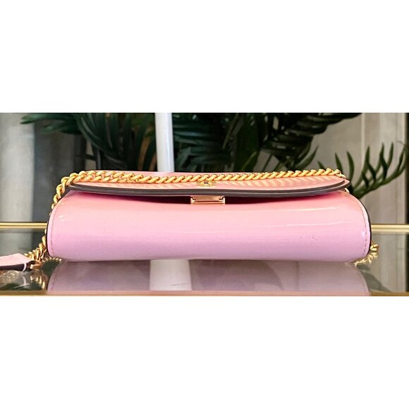 TORY BURCH PINK PATENT LEATHER EMERSON SHOULDER BAG - Picture 6 of 10